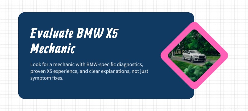 Réparations expertes BMW X5 à Plano, Dallas et White Rock - Diagnostics certifiés et service complet du système 
