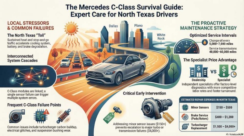 Services de réparation experts de Mercedes Classe C à Dallas, Plano et White Rock 