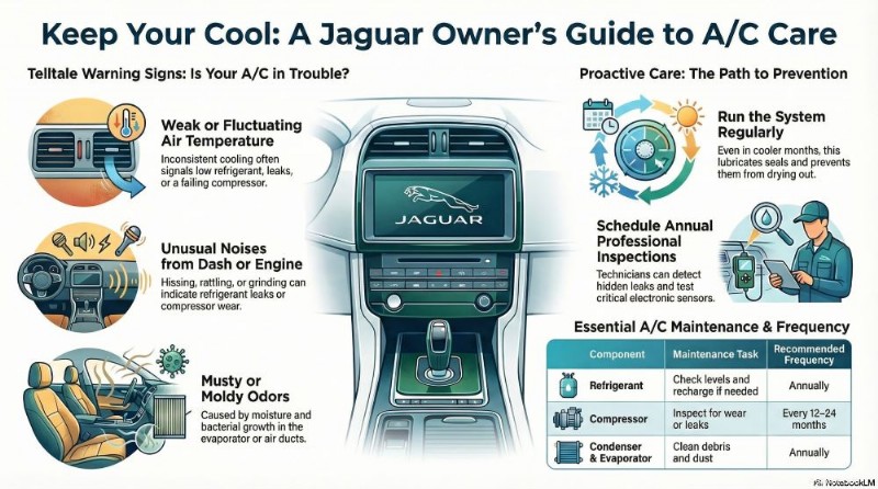 Service de climatisation Jaguar haut de gamme à Dallas et Plano – Gardez votre conduite de luxe au frais 