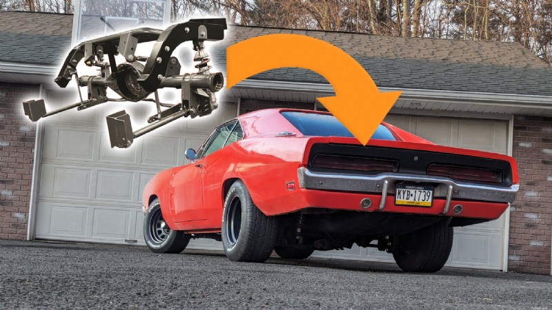 Transformation d une Dodge Charger 1969 :mise à niveau réussie de la suspension arrière Heidts à 4 bras 